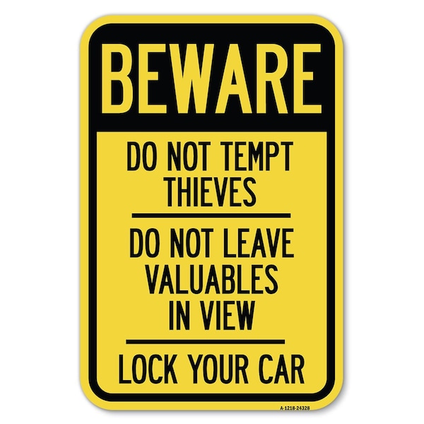 Signmission Safety Sign, 12 in Height, Aluminum, 18 in Length, 24328 A-1218-24328 - main